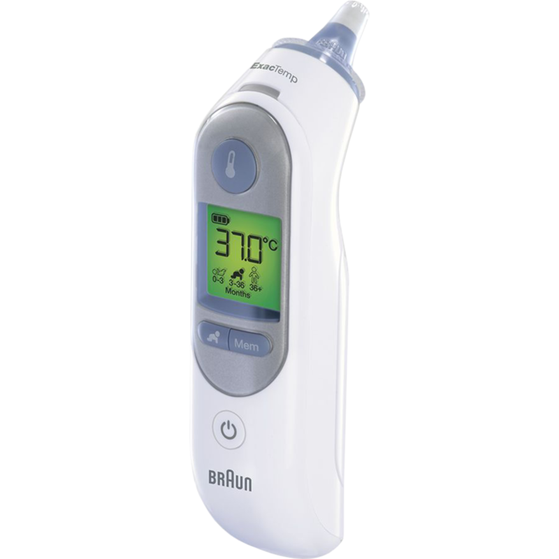 Braun Fieberthermometer ThermoScan 7, weiß, Infrarot-Ohrthermometer