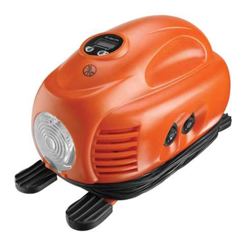 BLACK+DECKER Kompressor ASI200, 8,27bar Luftpumpe, orange/schwarz, 12 Volt