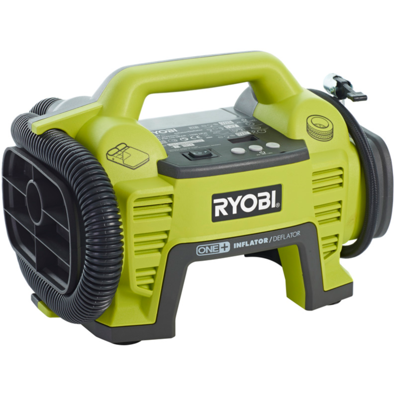 Ryobi ONE+ Akku-Kompressor R18I-0, 18Volt Luftpumpe, grün/schwarz, ohne Akku und