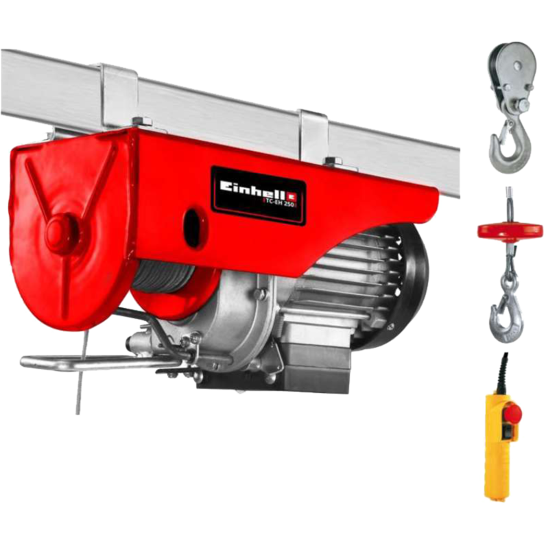EINHELL Seilhebezug TC-EH 250 Seilwinde, rot, 450 Watt