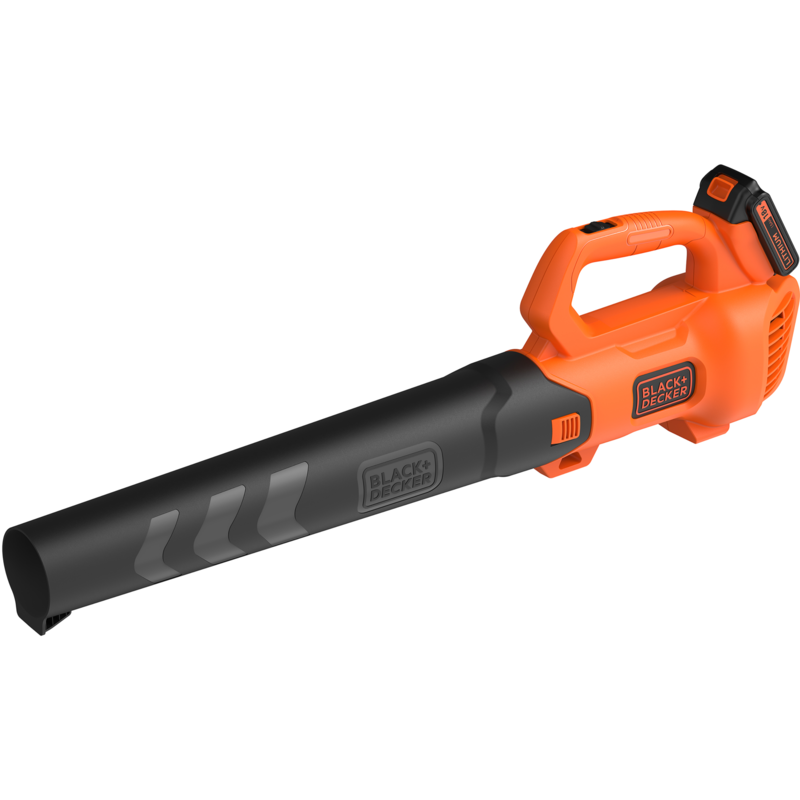 BLACK+DECKER Akku-Axial-Gebläse BCBL200L-QW, 18Volt Laubbläser, orange/schwarz