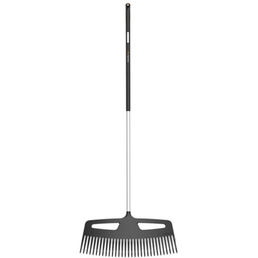 Fiskars Xact Ergonomic Laubbesen XXL Besen, schwarz/aluminium, 63cm