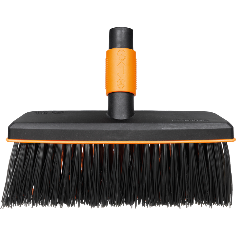 Fiskars QuikFit Allzweckbesen Besen, schwarz/orange