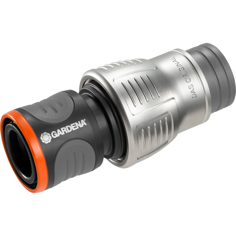 GARDENA Premium Schlauchverbinder 19mm (3/4") Schlauchstück, grau/silber