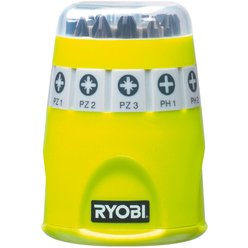 Ryobi Bitset RAK10SD, 10-teilig Bit-Satz, grün