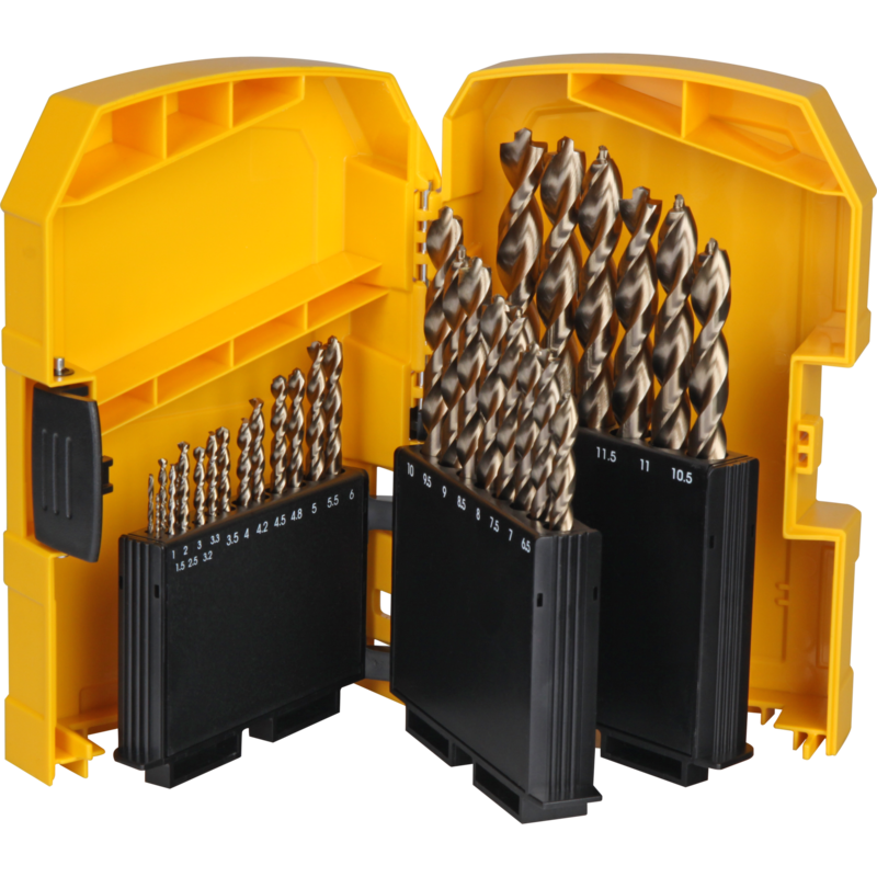 DEWALT HSS-CO Metallbohrer-Satz DT4957, 29-teilig Bohrer-Satz, gold