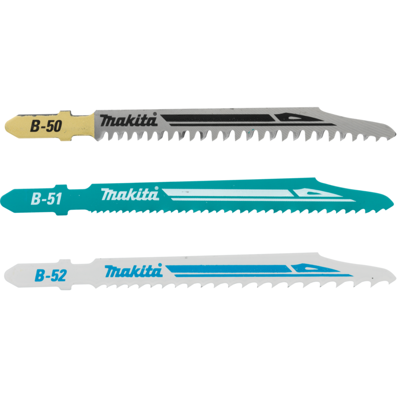 Makita Stichsägeblatt-Satz B-06292, 3-teilig Sägeblatt-Satz, Arbeitslänge 77mm