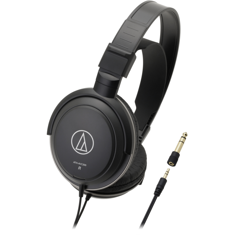 Audio-Technica ATH-AVC200 Kopfhörer, schwarz