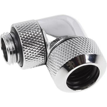 Alphacool Eiszapfen 13mm HardTube Anschraubtülle 90° drehbar Verbindung, chrom