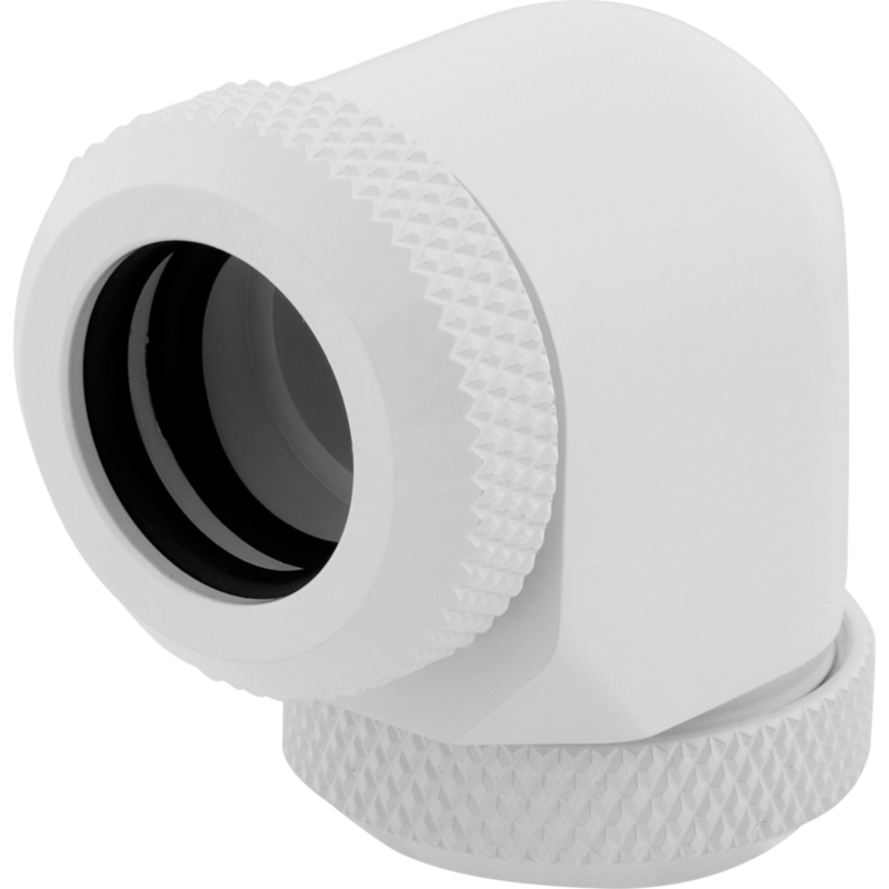 Corsair XF Hardline 90° 12mm OD Fitting Twin Pack Verbindung, weiß, kompatibel