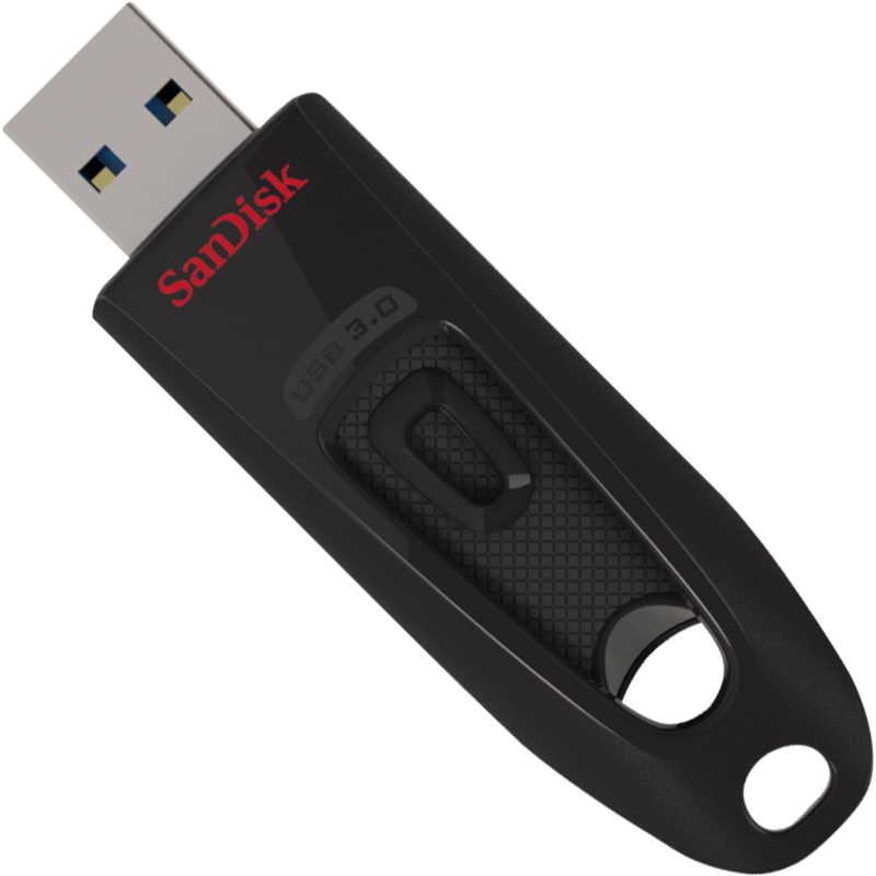 SanDisk Ultra 64 GB USB-Stick, schwarz/rot, USB-A 3.2 Gen1