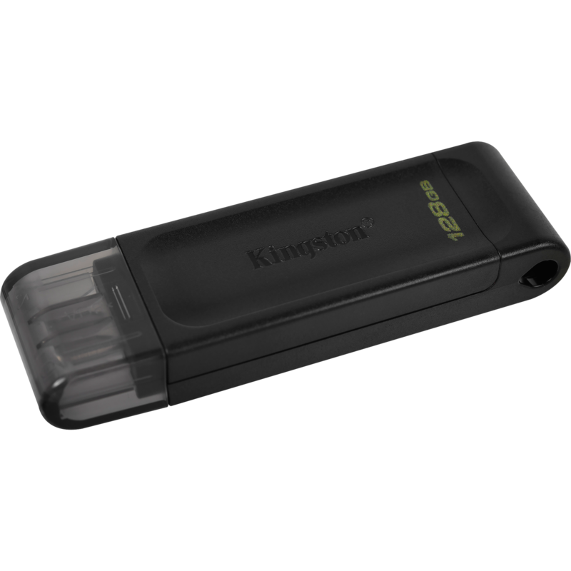 Kingston DataTraveler 70 128 GB USB-Stick, schwarz, USB-C 3.2 (5 Gbit/s)