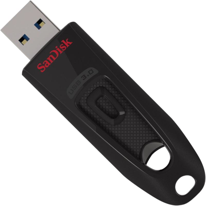 SanDisk Ultra 256 GB USB-Stick, schwarz/rot, USB-A 3.2 Gen 1