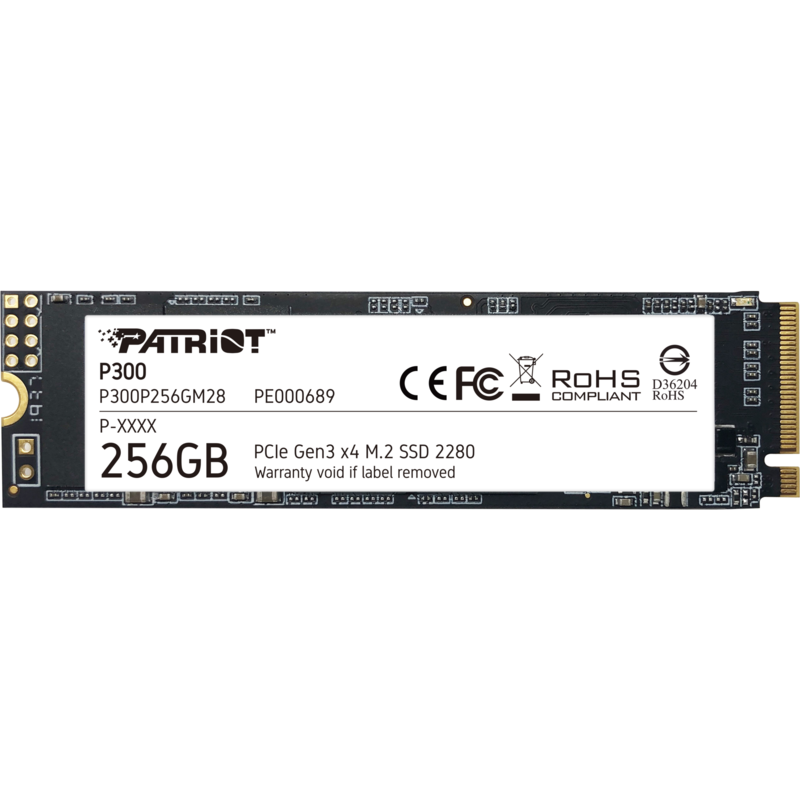 Patriot P300 256 GB SSD, PCIe 3.0 x4, NVMe 1.3, M.2 2280