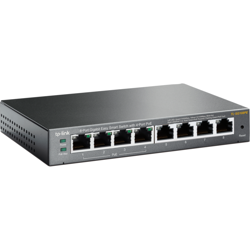 TP-Link TL-SG108PE Switch, schwarz