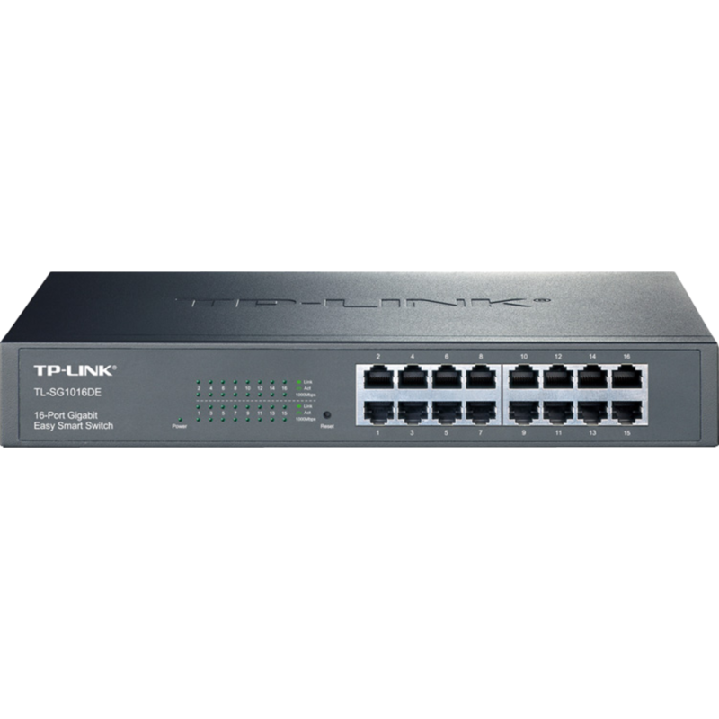 TP-Link TL-SG1016DE Switch, schwarz, 1 HE