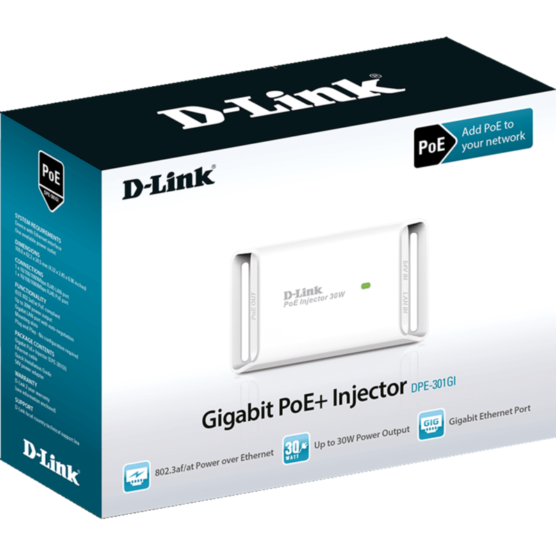 D-Link DPE-301GI PoE+-Injector Erweiterungsmodul