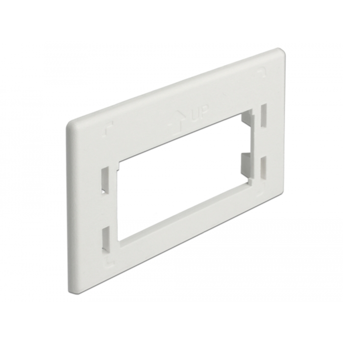 DeLOCK Keystone Adapterplatte Befestigung/Montage, weiß