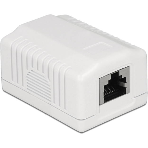DeLOCK RJ-45 Anschlussdose 1 Port Cat.6a LSA, weiß