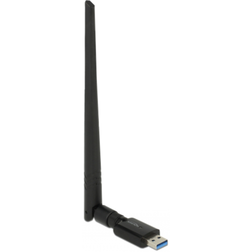 DeLOCK USB 3.0 Dualband WLAN Stick Antenne, schwarz, mit externer Antenne