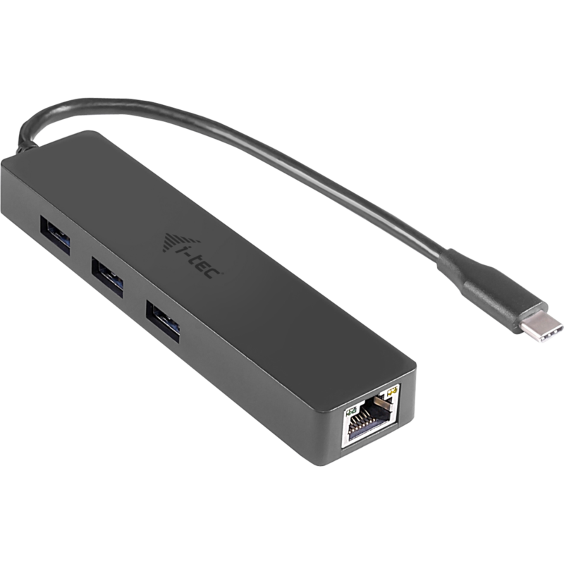i-tec USB C Slim HUB 3 Port G-LAN USB-Hub