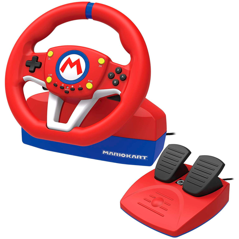 HORI Mario Kart Racing Wheel Pro Mini Lenkrad, rot/blau