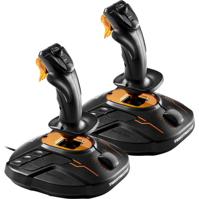 Thrustmaster T.16000M FCS Space Sim Duo Joystick, schwarz/orange