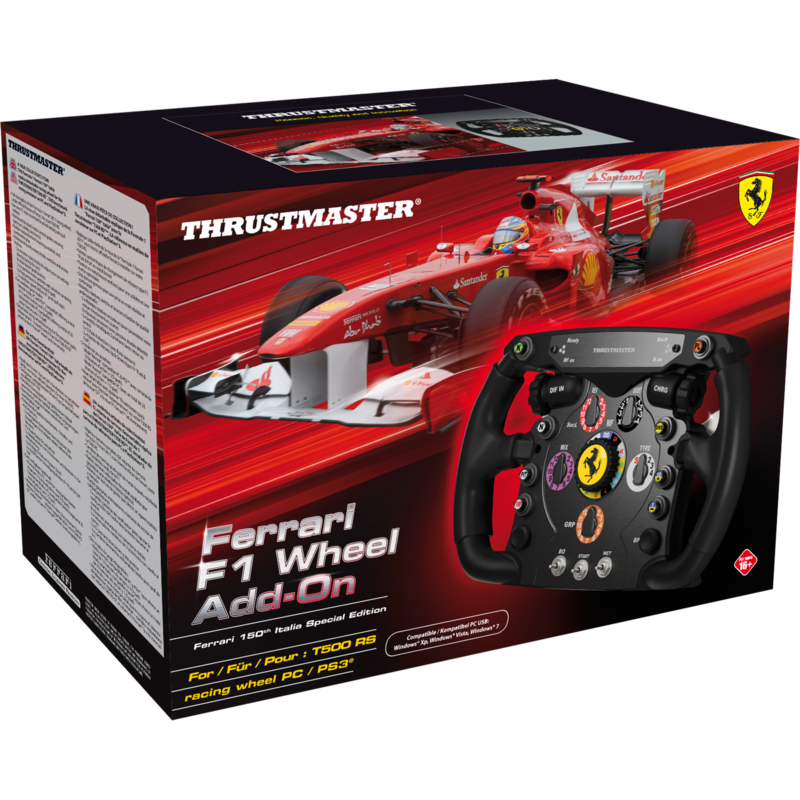 Thrustmaster Ferrari F1 Wheel Add-On Austausch-Lenkrad, schwarz/silber