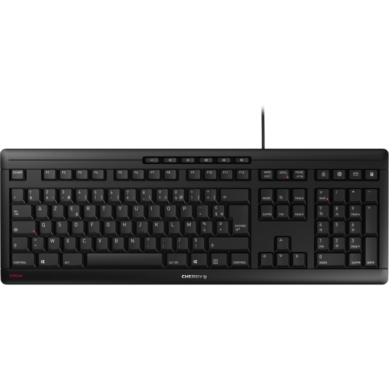 CHERRY STREAM KEYBOARD Tastatur, schwarz, Gebraucht