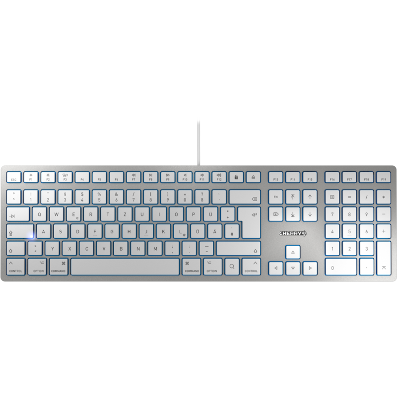 CHERRY KC 6000 SLIM FOR MAC Tastatur, silber/weiß