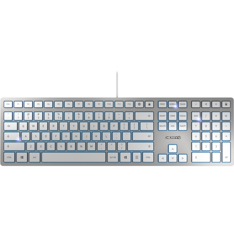 CHERRY KC 6000 SLIM FOR MAC Tastatur, silber/weiß