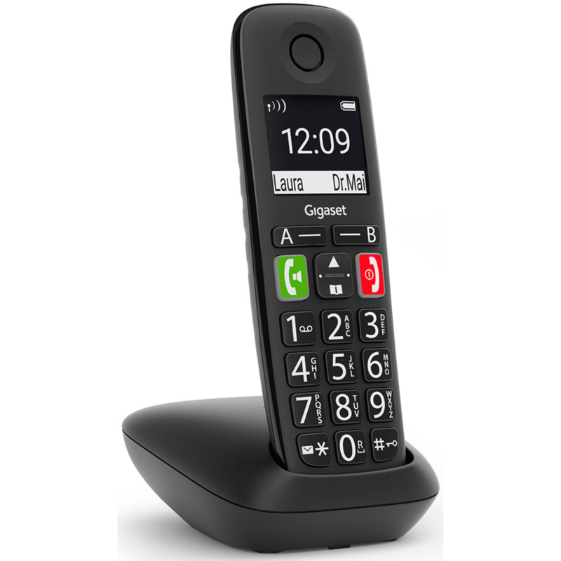 Gigaset E290 analoges Telefon, schwarz