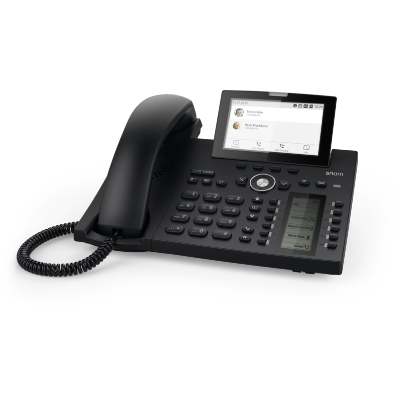 snom D385 VoIP-Telefon, schwarz, Bluetooth, PoE