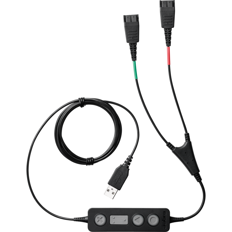 Jabra LINK 265 USB Schulungskabel, USB-A Stecker > 2x QD Kabel, schwarz