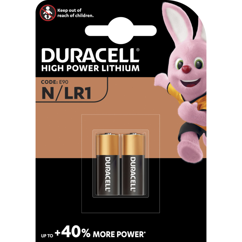 Duracell Security Batterie, 2 Stück, Block, N (BG2, LR1)
