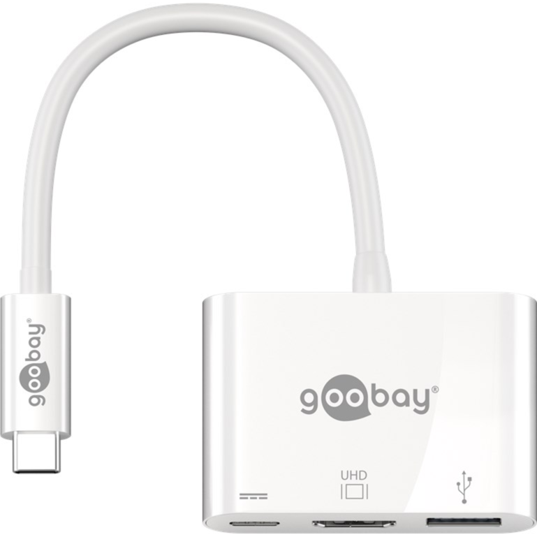 goobay USB 3.2 Gen 1 Multiport-Hub, USB-C Stecker > USB-A + USB-C + HDMI Buchse