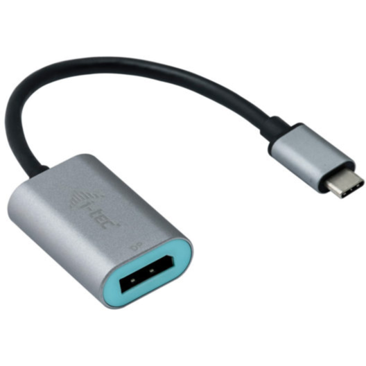 i-tec Adapter USB-C > Metal DisplayPort 4K / 60Hz, schwarz/silber