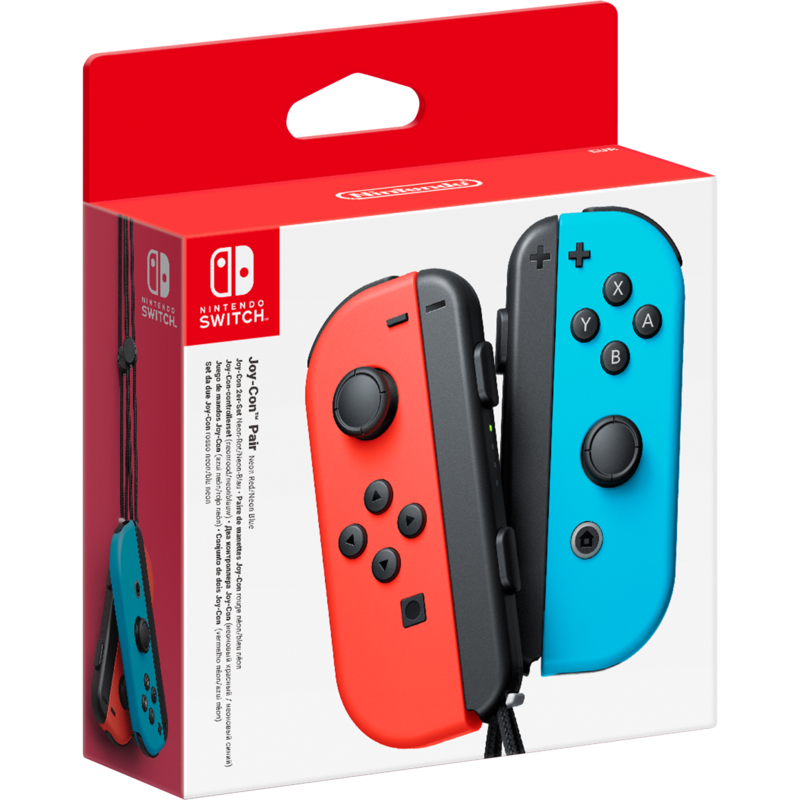 Nintendo Joy-Con 2er-Set Bewegungssteuerung, neon-rot/neon-blau