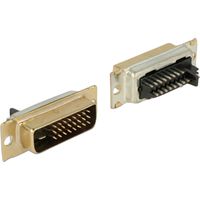 DeLOCK Steckverbinder DVI 24+1 Stecker, Lötversion, silber