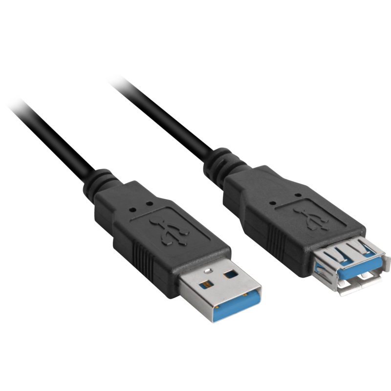Sharkoon USB 3.2 Gen 1 Verlängerungskabel, USB-A Stecker > USB-A Buchse