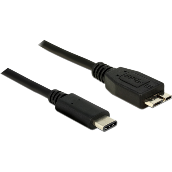 DeLOCK USB 3.2 Gen 2 Kabel, USB-C Stecker > Micro-USB Stecker, schwarz, 1 Meter