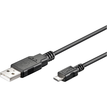 goobay USB 2.0 Kabel, USB-A Stecker > Micro-USB Stecker, schwarz, 1,8 Meter