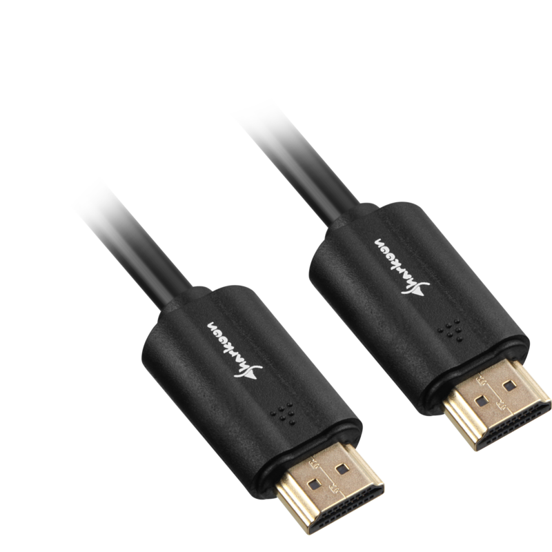Sharkoon Kabel HDMI Stecker > HDMI Stecker, schwarz, 2 Meter, HDMI 4K