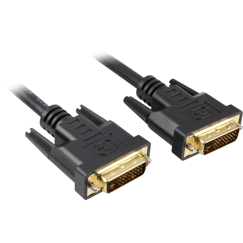 Sharkoon Kabel DVI-D > DVI-D, schwarz, 3 Meter, Dual Link, 24+1