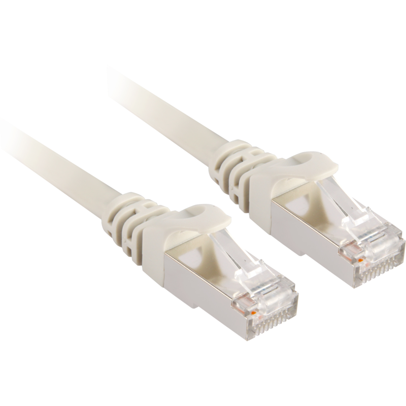 Sharkoon Patchkabel RJ45 Cat.6 SFTP Kabel, grau, 10 Meter