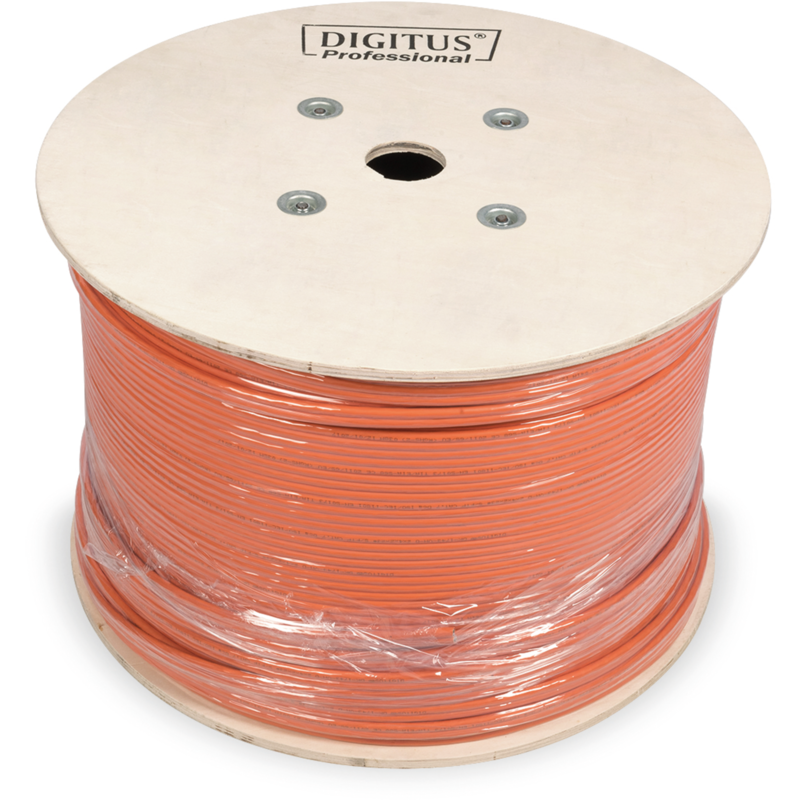 Digitus Professional Cat7 S/FTP Verlegekabel simplex, Dca Kabel, orange, 1.000