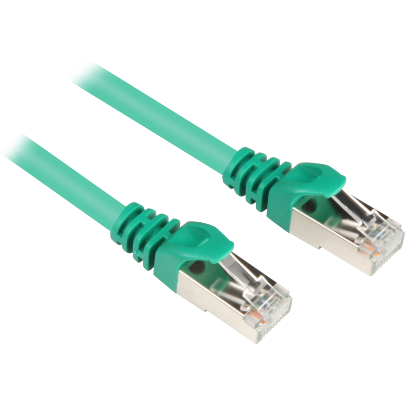 Sharkoon Patchkabel RJ45 Cat.6 SFTP Kabel, grün, 50 cm