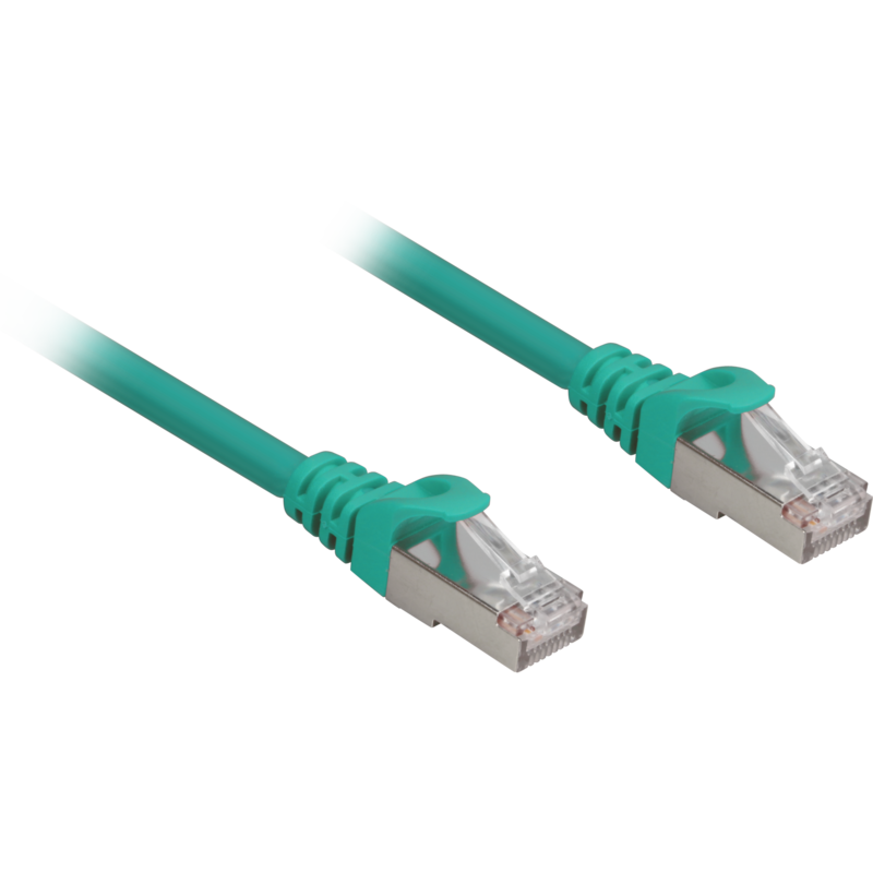 Sharkoon Patchkabel RJ45 Cat.6a SFTP Kabel, grün, 3 Meter, LSOH (Halogenfrei)
