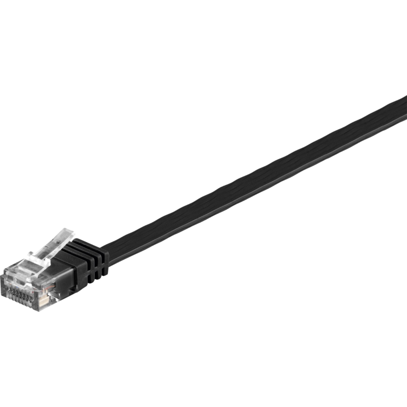 goobay Patchkabel RJ45 Stecker > RJ45 Stecker CAT.6 U/UTP Kabel, schwarz, 2