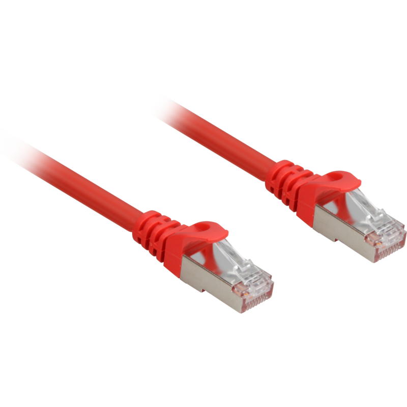 Sharkoon Patchkabel RJ45 Cat.6a SFTP Kabel, rot, 5 Meter, LSOH (Halogenfrei)